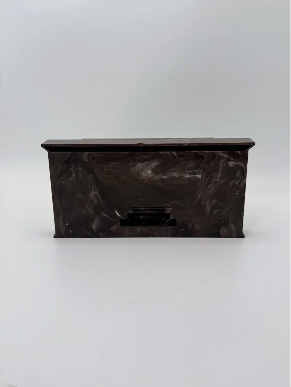 1:12 Scale Vintage Plasco Dollhouse Fireplace Brown Marbled Plastic Bookshelf